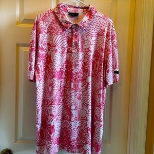 White and pink print